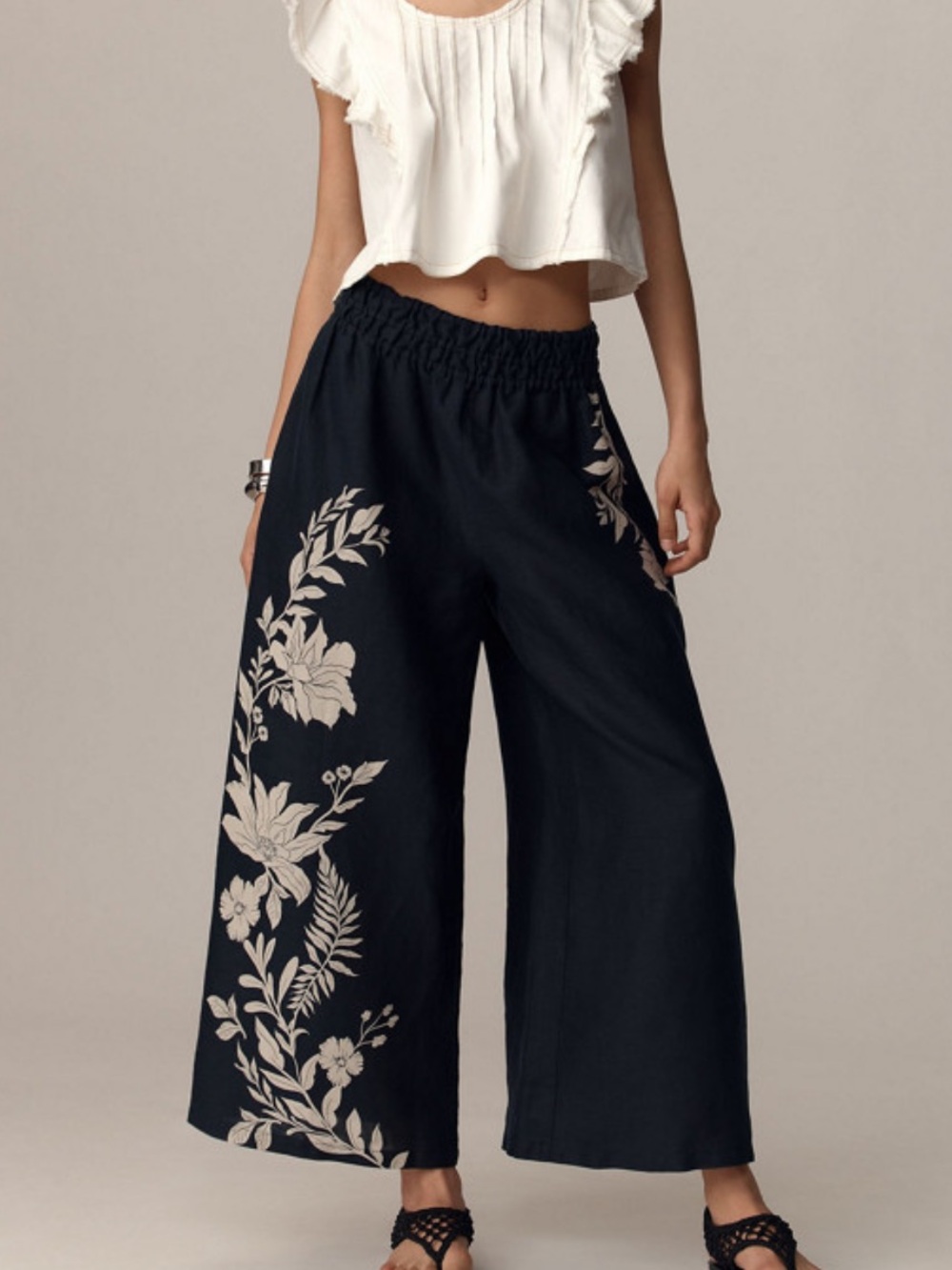 Anthropologie The Somerset Pull-on Pants: Printed Linen Edition